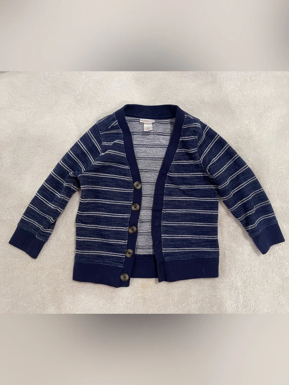Cat and Jack Navy Stripe Button Cardigan Sweater 18 months